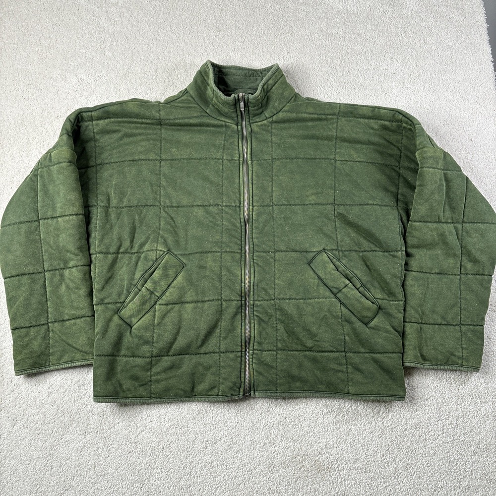 Forever 21 Dolman Style Jacket Women's Size Small Oversize Green Quilted